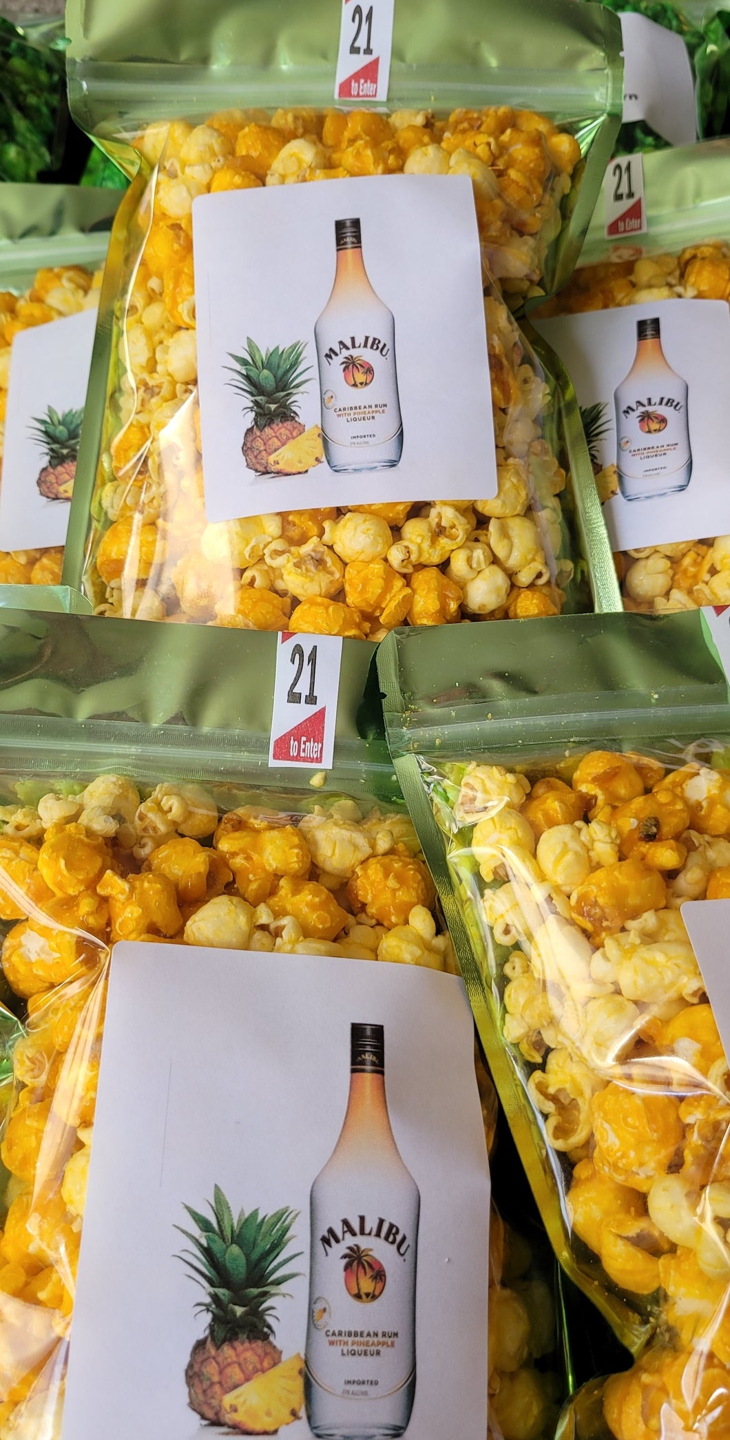 Pineapple Malibu Rum Popcorn